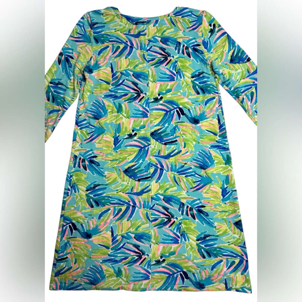 Lilly Pulitzer Palm Blue Green Devon Dress Serenity Now Womens Small - Picture 8 of 9